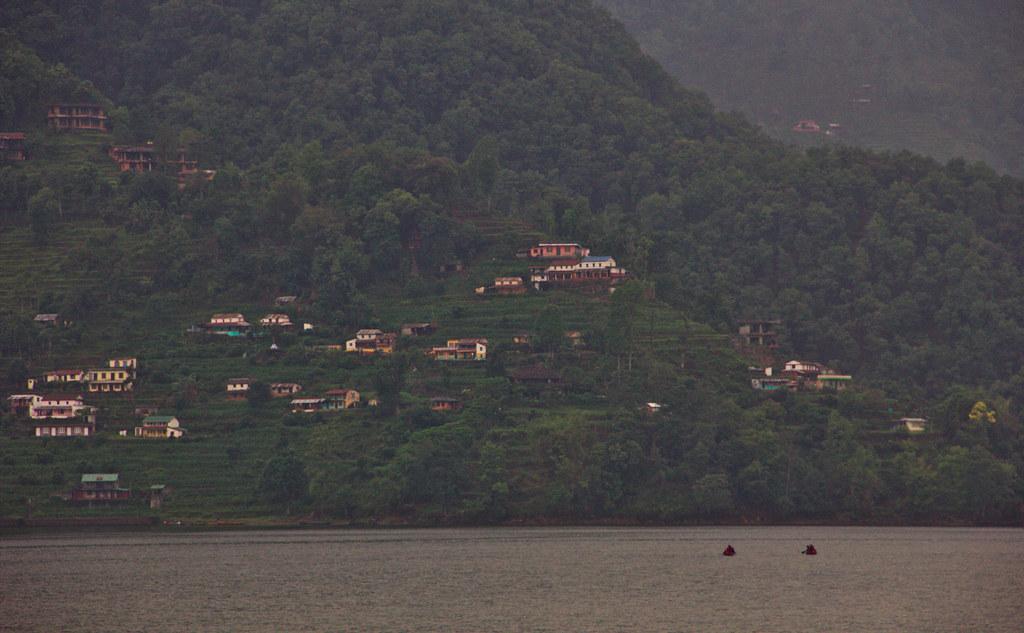 The Annapurnas from the rooftop