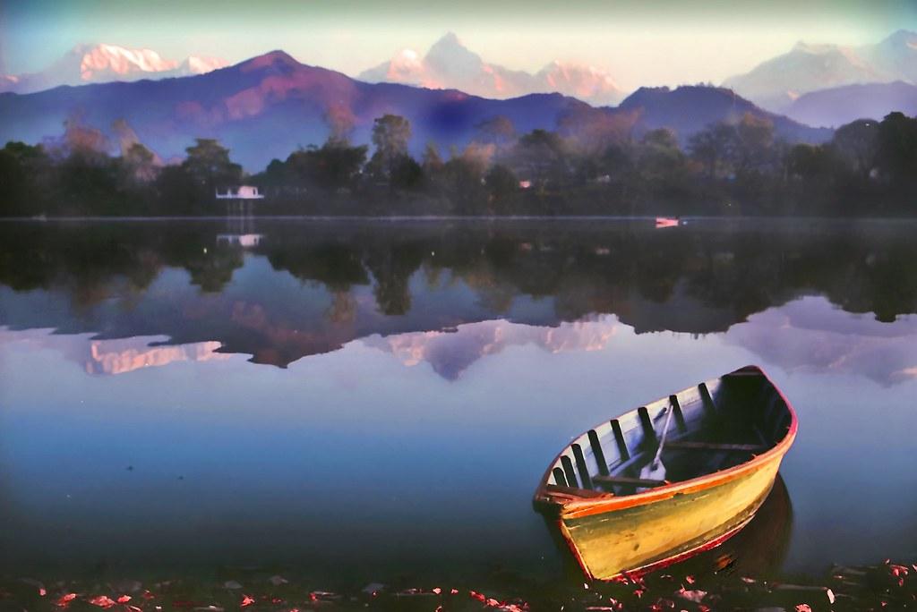 Phewa Lake and the Annapurna range